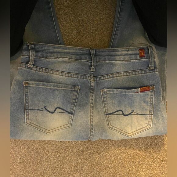 7 For All Mankind Light Blue Slimmy Jeans Size 14 - Picture 2 of 7